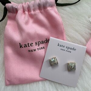Kate Spade Gold Opal Glitter Earrings